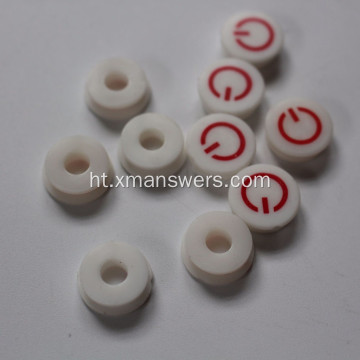 Conductive Custom Molded Silicone Rubber Single bouton